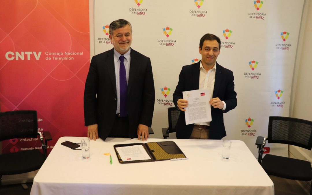 Defensoría de la Niñez y el Consejo Nacional de Televisión firman acuerdo por promoción de derechos en Televisión